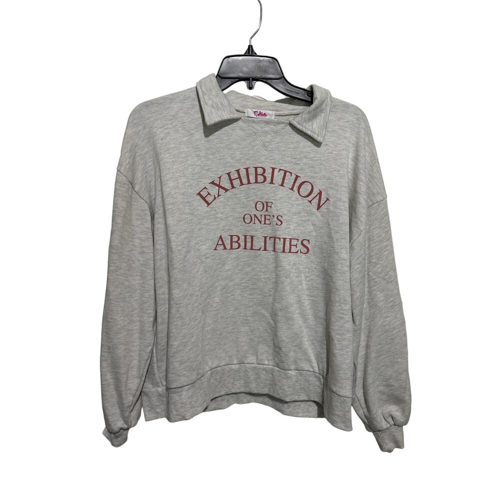 Pinklatte Pink latte Japan Sweatshirt Collar Collared Polo Sweater L